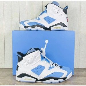 New Nike Air Jordan 6 Retro UNC White University Blue CT8529-410 Men’s Size 10